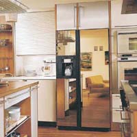 Холодильник панелированный зеркалами